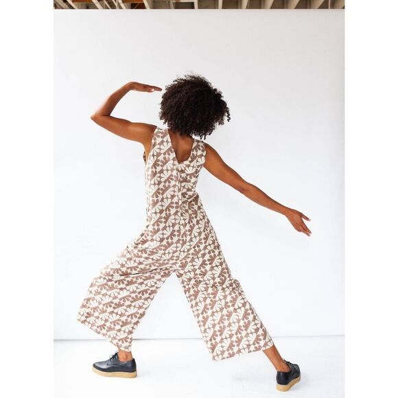 Seek Collective Posta Romper -Cocoa Dahlia print XL - Picture 7 of 14
